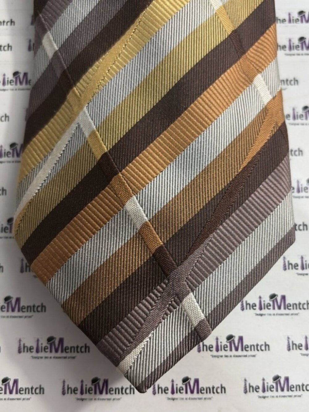 BEN SHERMAN Silk Multicolor Striped Tie 3.25”